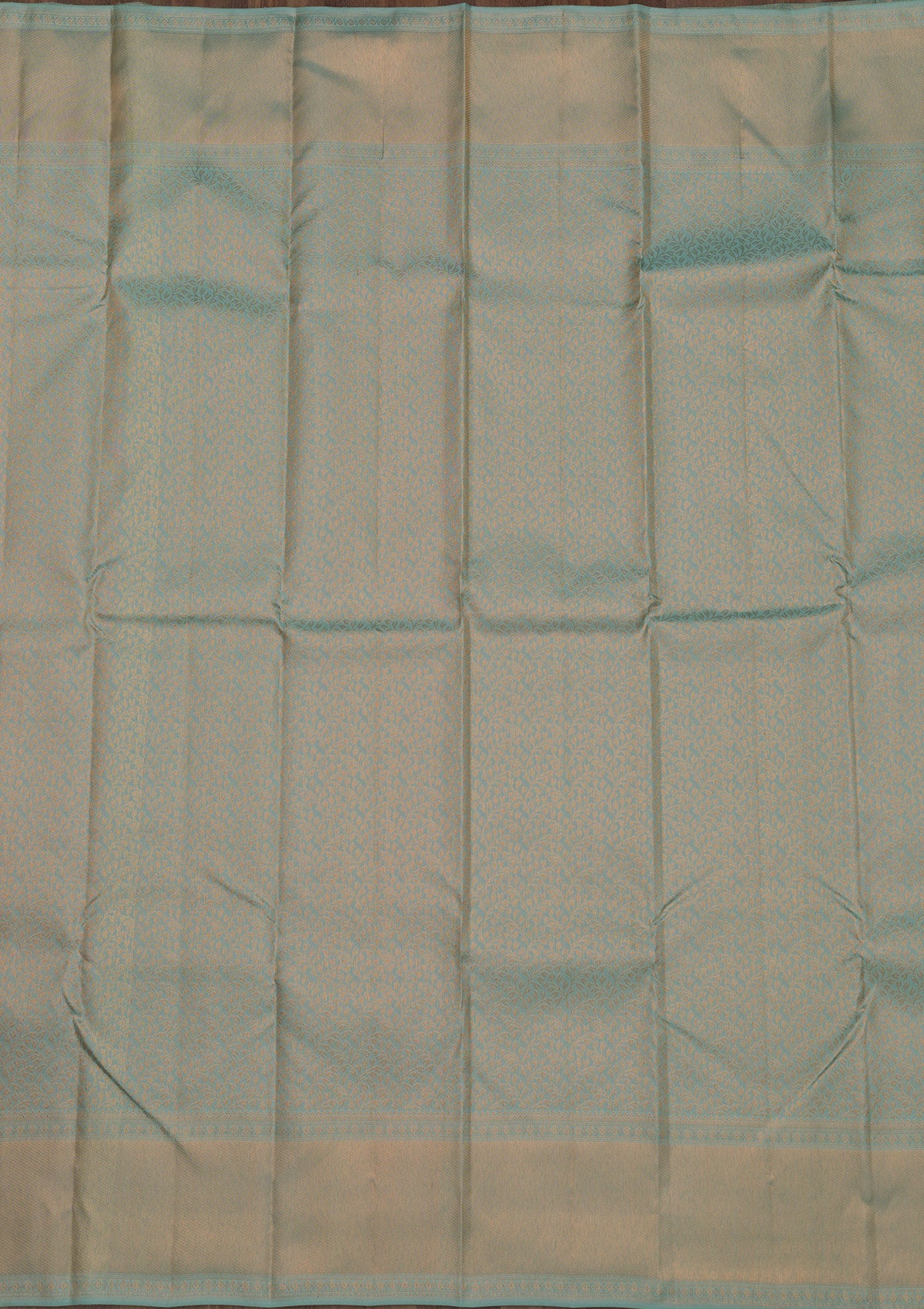 Sea Green Zariwork Pure Silk Saree-Koskii