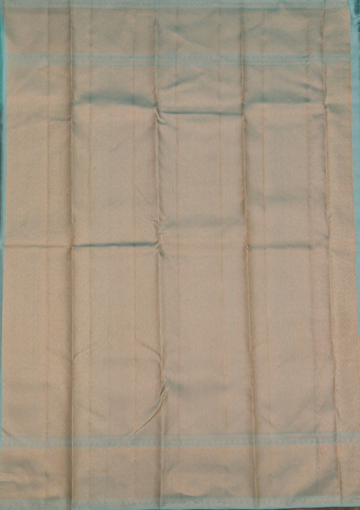 Sea Green Zariwork Pure Silk Saree-Koskii