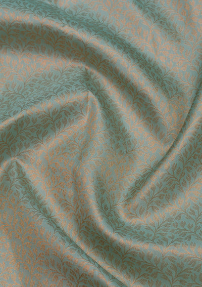 Sea Green Zariwork Pure Silk Saree-Koskii