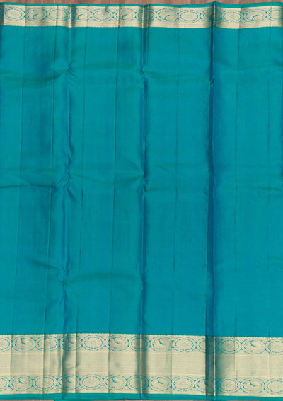 Sea Green Zariwork Pure Silk Saree-Koskii