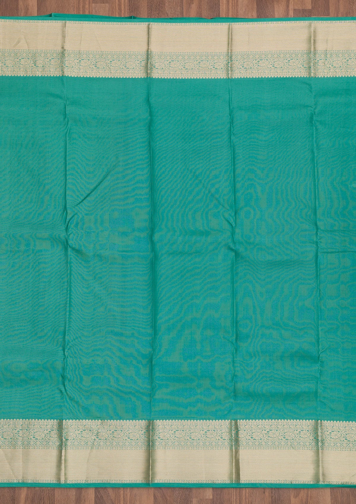 Sea Green Zariwork Pure Silk Saree-Koskii