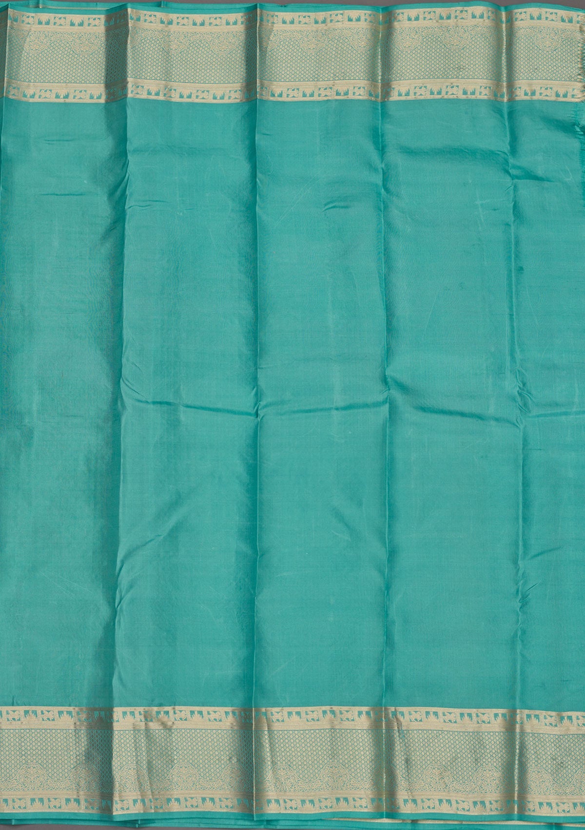 Sea Green Zariwork Pure Silk Saree-Koskii