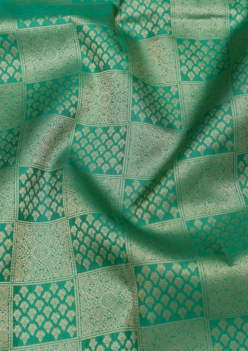 Sea Green Zariwork Pure Silk Saree-Koskii