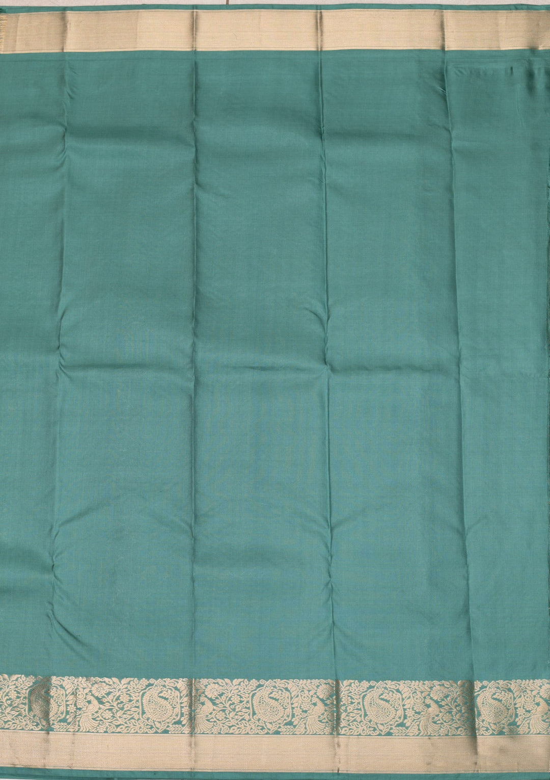 Sea Green Zariwork Pure Silk Saree-Koskii