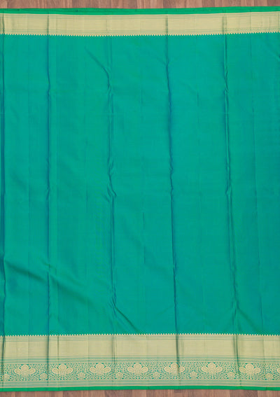 Sea Green Zariwork Pure Silk Saree-Koskii