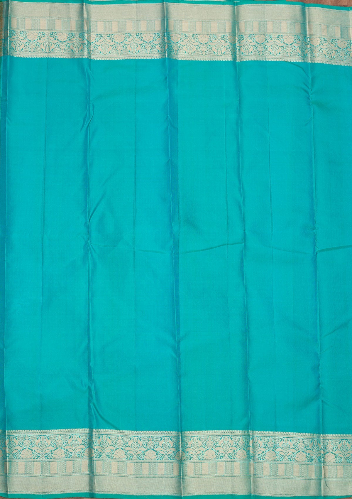 Sea Green Zariwork Pure Silk Saree-Koskii