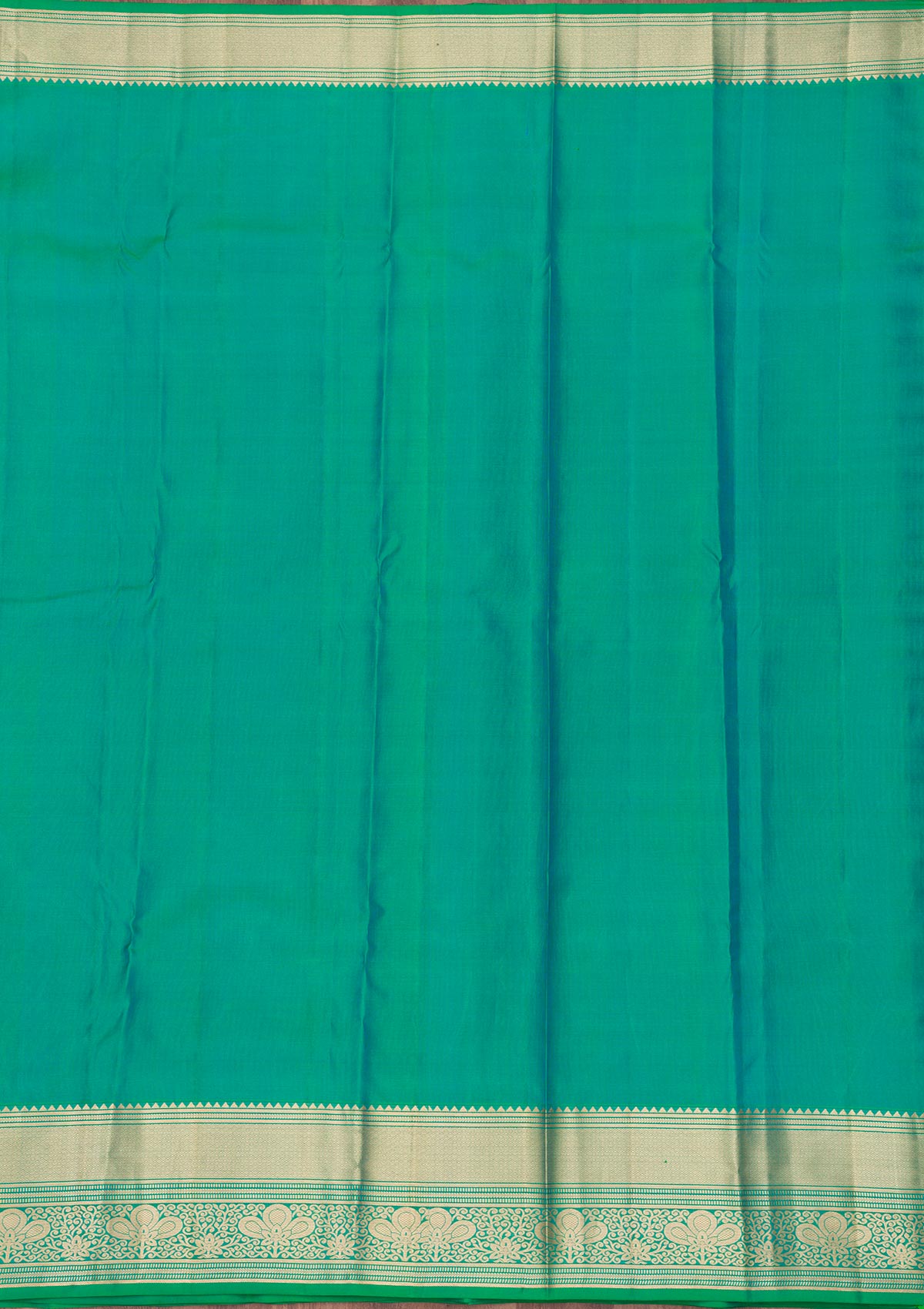 Sea Green Zariwork Pure Silk Saree-Koskii