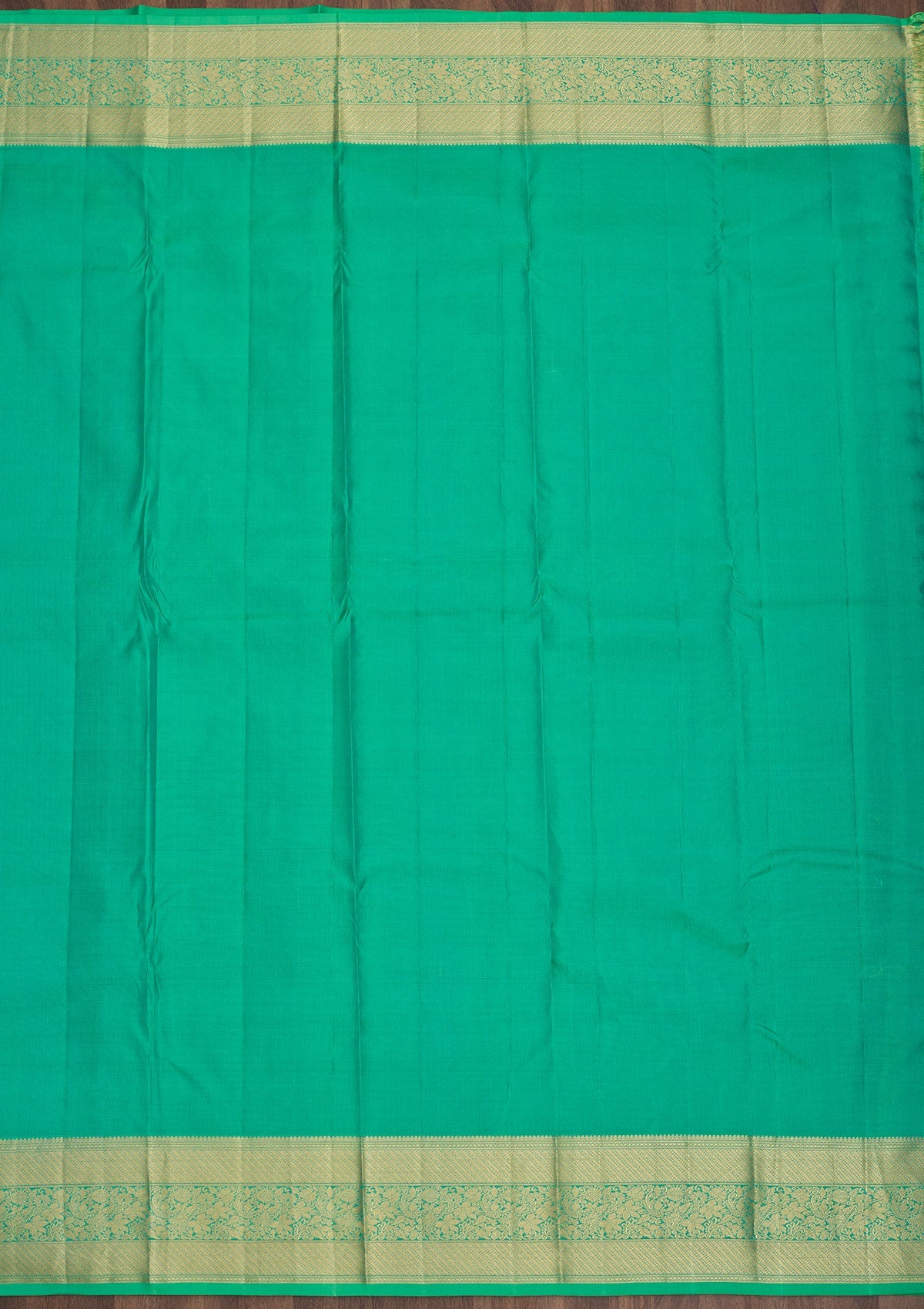 Sea Green Zariwork Pure Silk Saree-Koskii