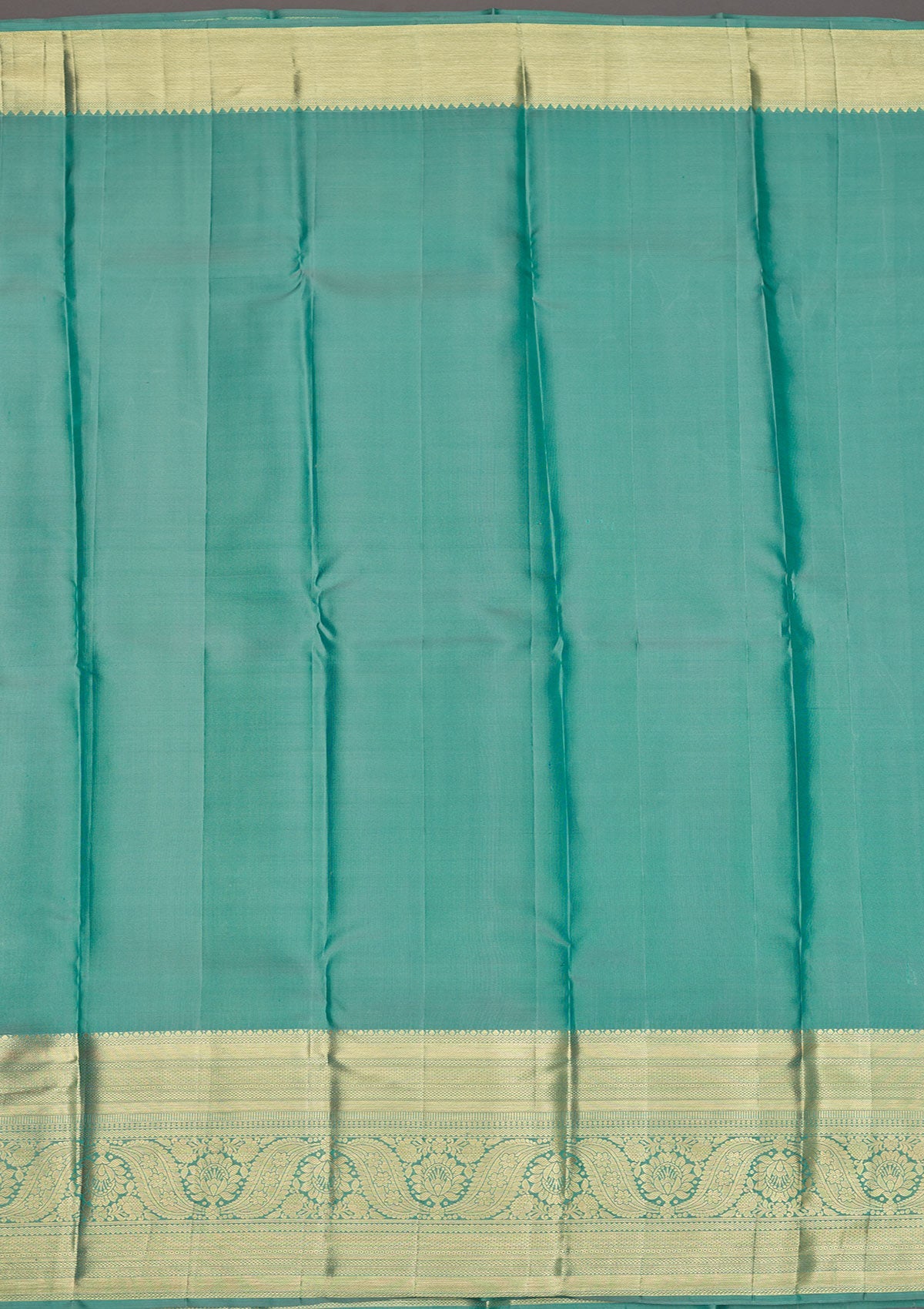 Sea Green Zariwork Pure Silk Saree-Koskii