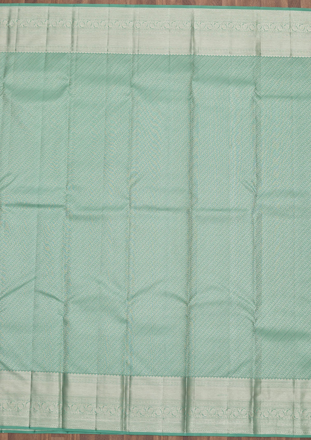 Sea Green Zariwork Pure Silk Saree-Koskii