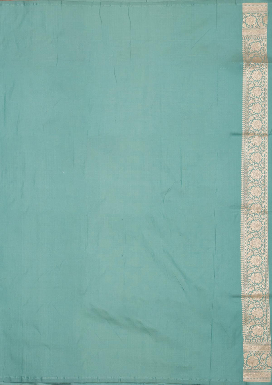 Sea Green Zariwork Pure Silk Saree-Koskii