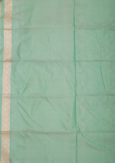 Sea Green Zariwork Pure Silk Saree-Koskii