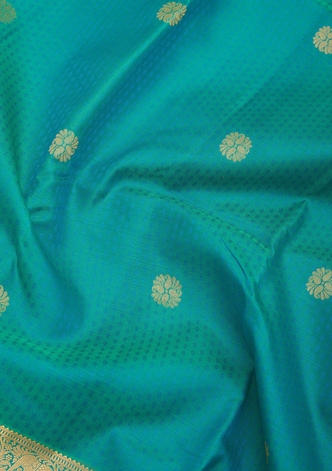 Sea Green Zariwork Pure Silk Saree