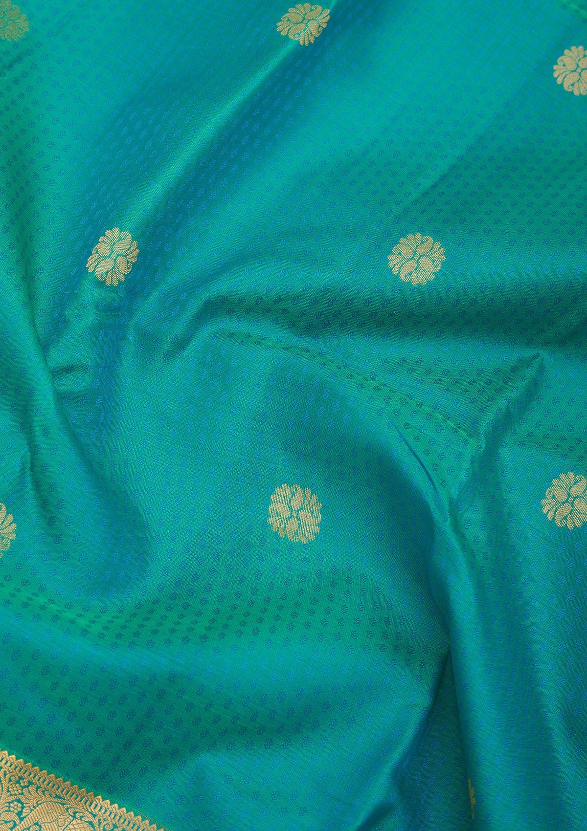 Sea Green Zariwork Pure Silk Saree