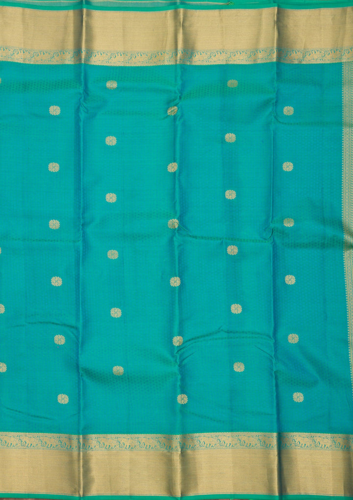 Sea Green Zariwork Pure Silk Saree