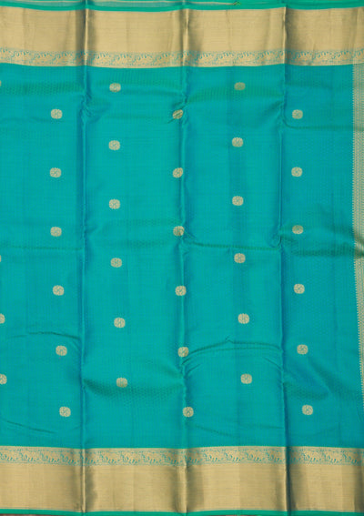 Sea Green Zariwork Pure Silk Saree