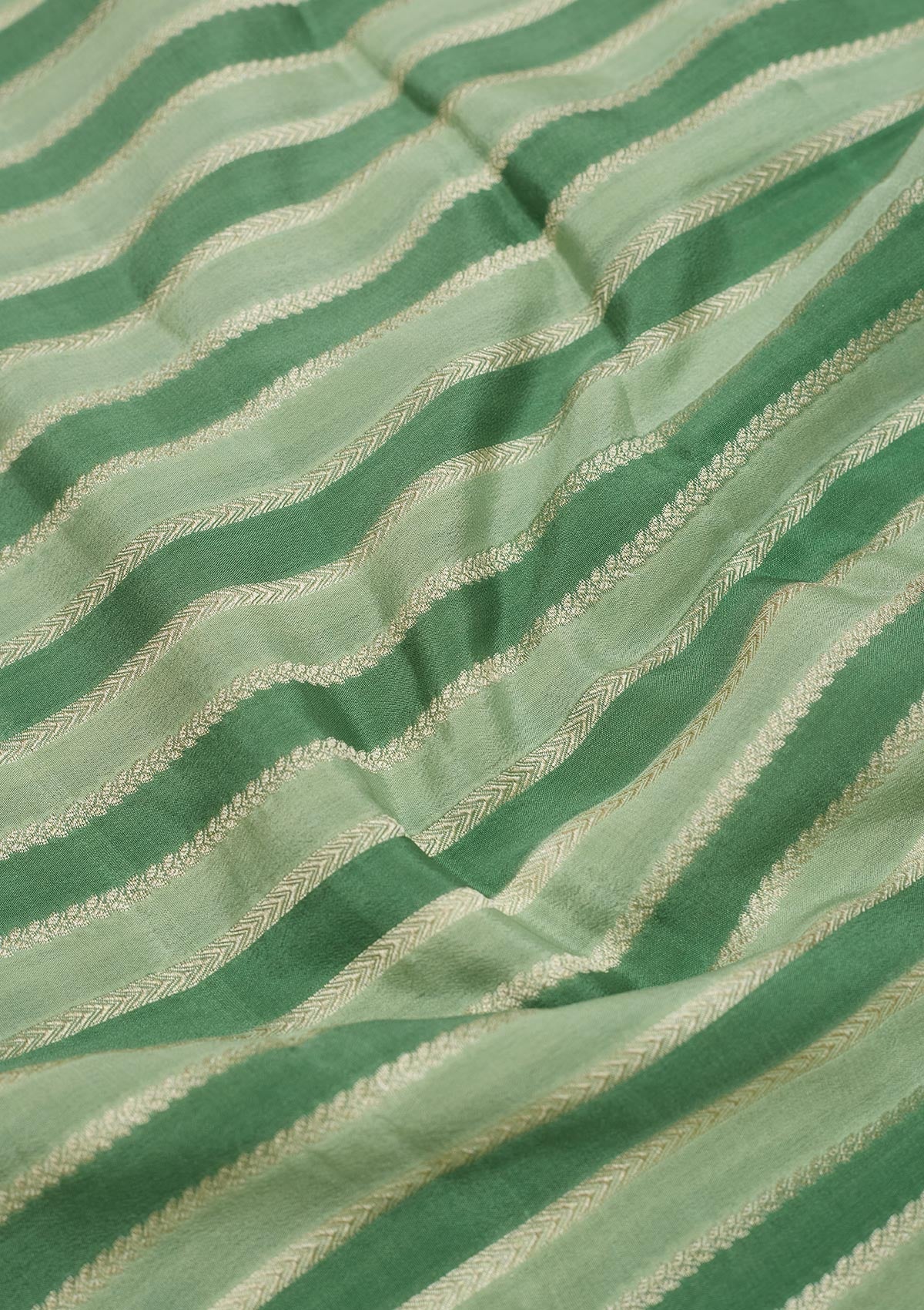 Sea Green Zariwork Pure Silk Saree-Koskii