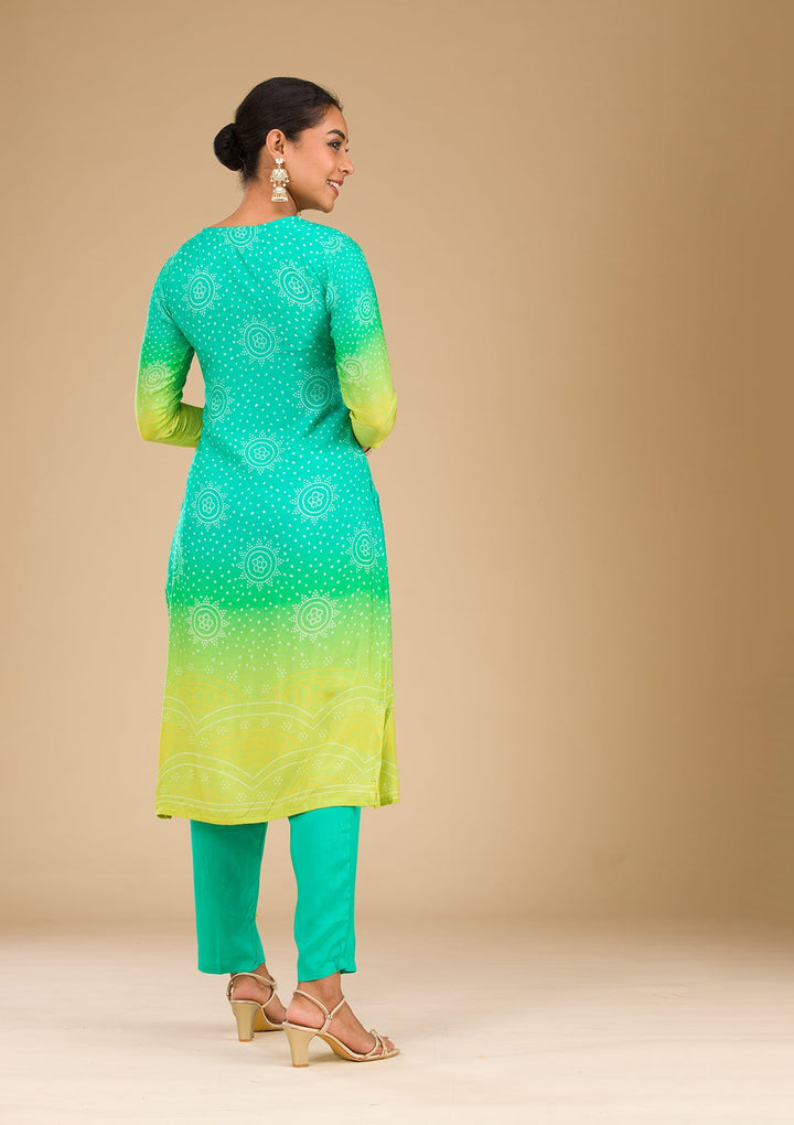 Sea Green Zariwork Semi Crepe Readymade Salwar Suit