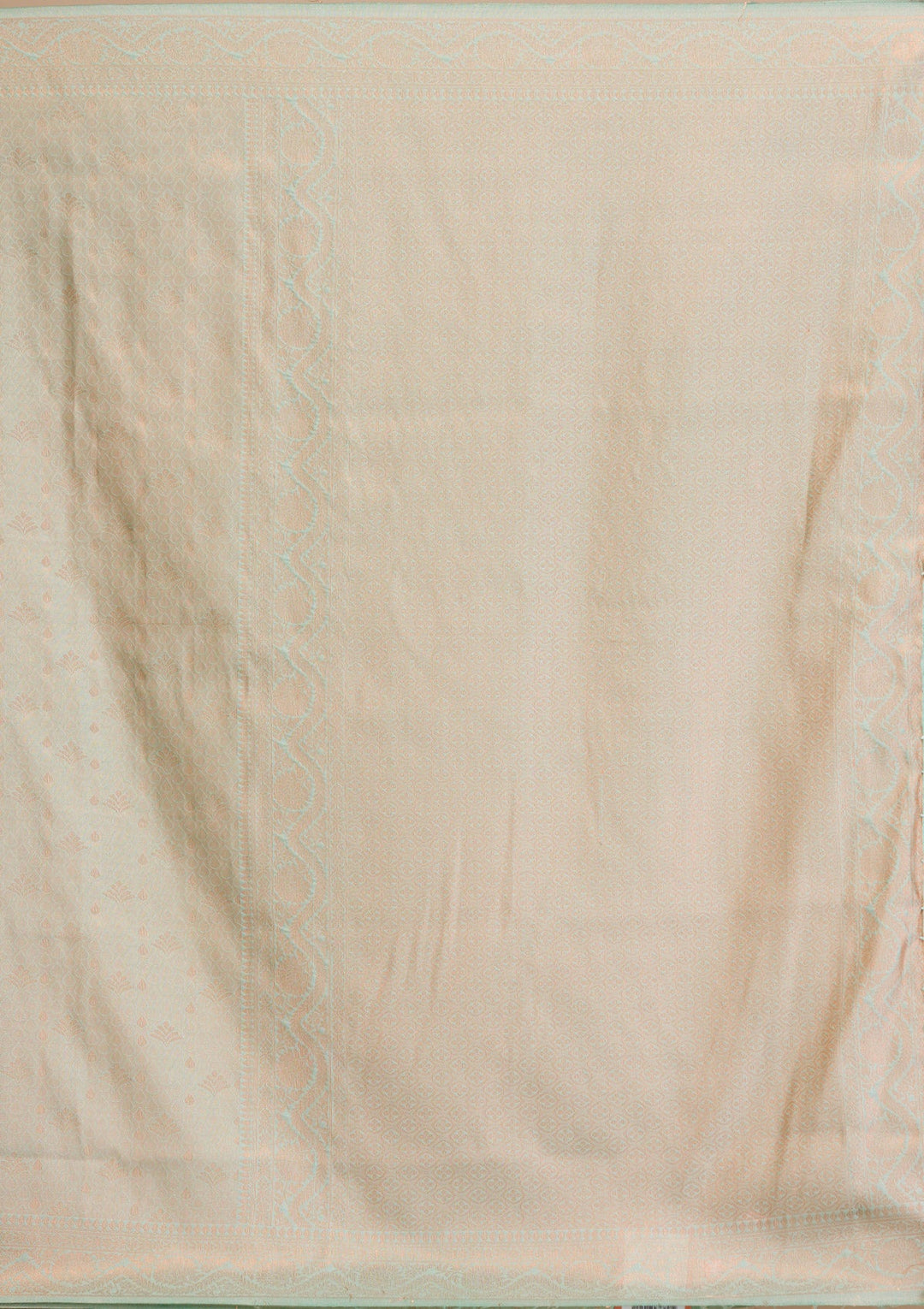 Sea Green Zariwork Soft Silk Saree-Koskii