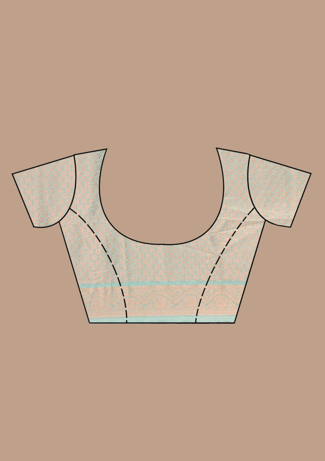 Sea Green Zariwork Soft Silk Saree-Koskii