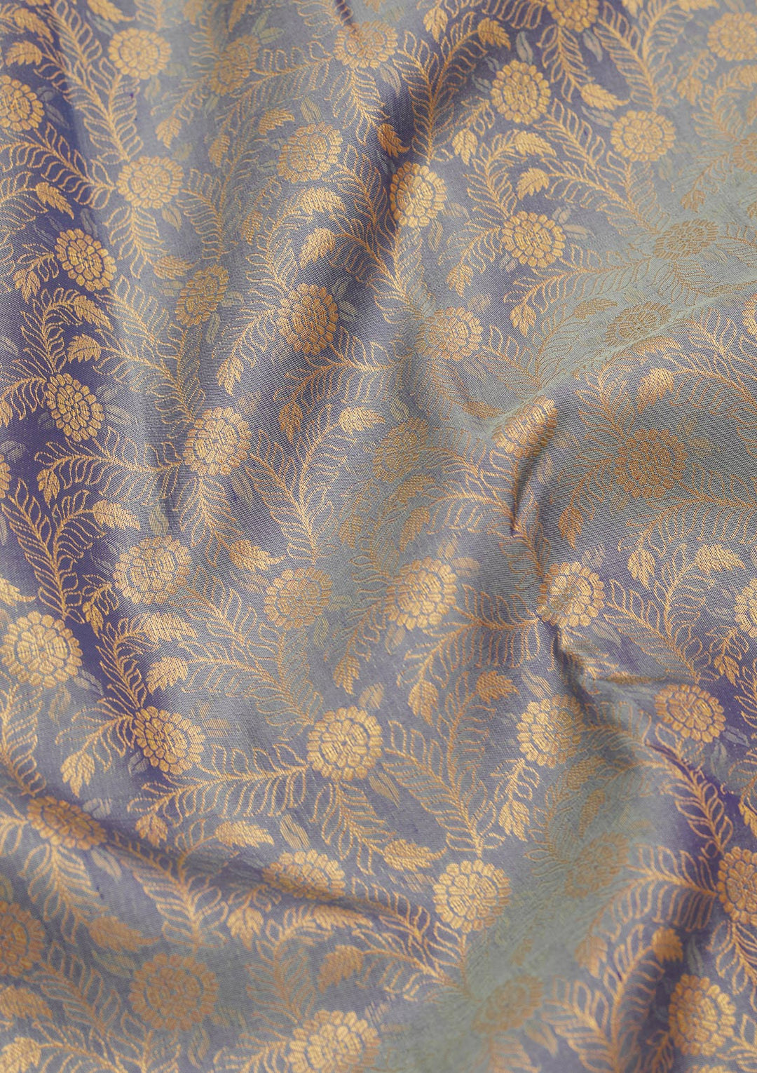 Sky Blue Zariwork Pure Silk Saree-Koskii