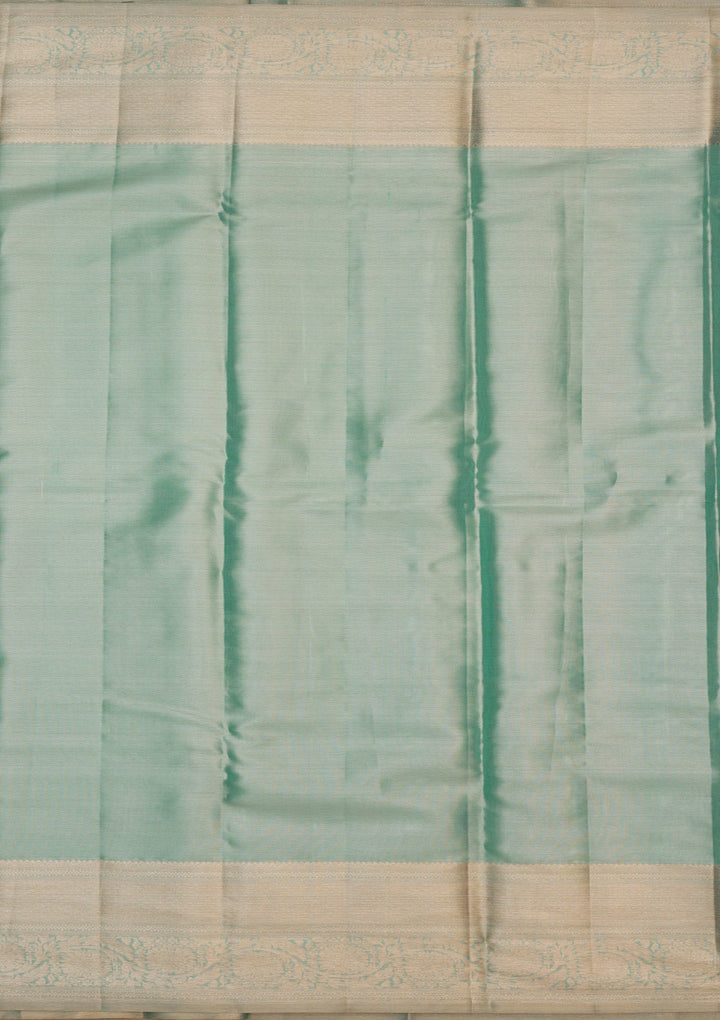 Sky Blue Zariwork Pure Silk Saree-Koskii