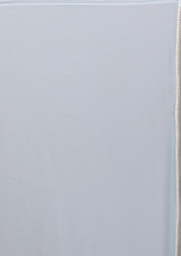 Sky Blue Cutdana Georgette Readymade Salwar Kameez