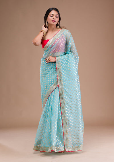 Pink Stonework Georgette Designer Saree-Koskii