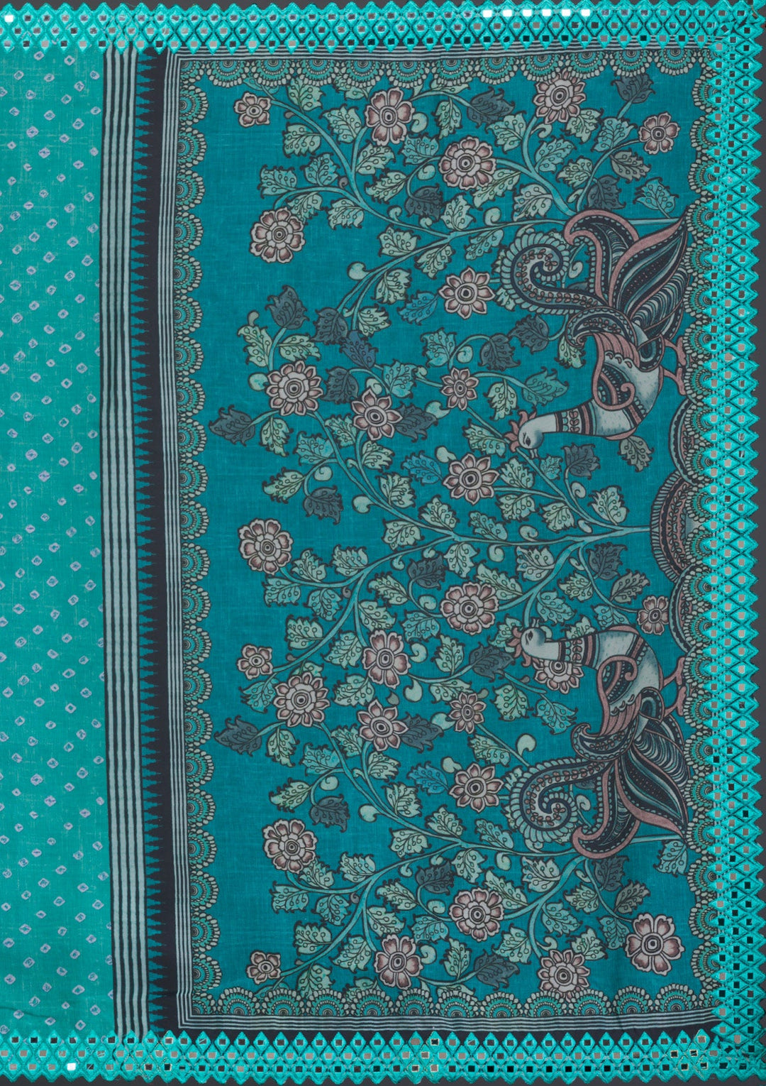 Pista Green Stonework Georgette Designer Saree-Koskii