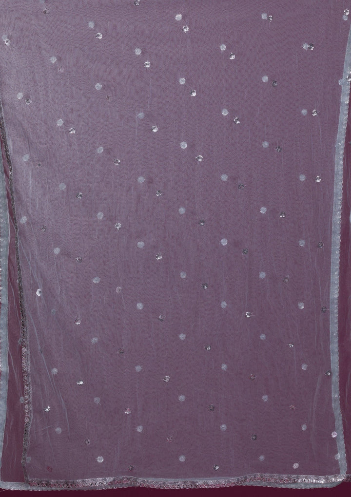 Sky Blue Sequins Georgette Readymade Salwar Kameez-Koskii