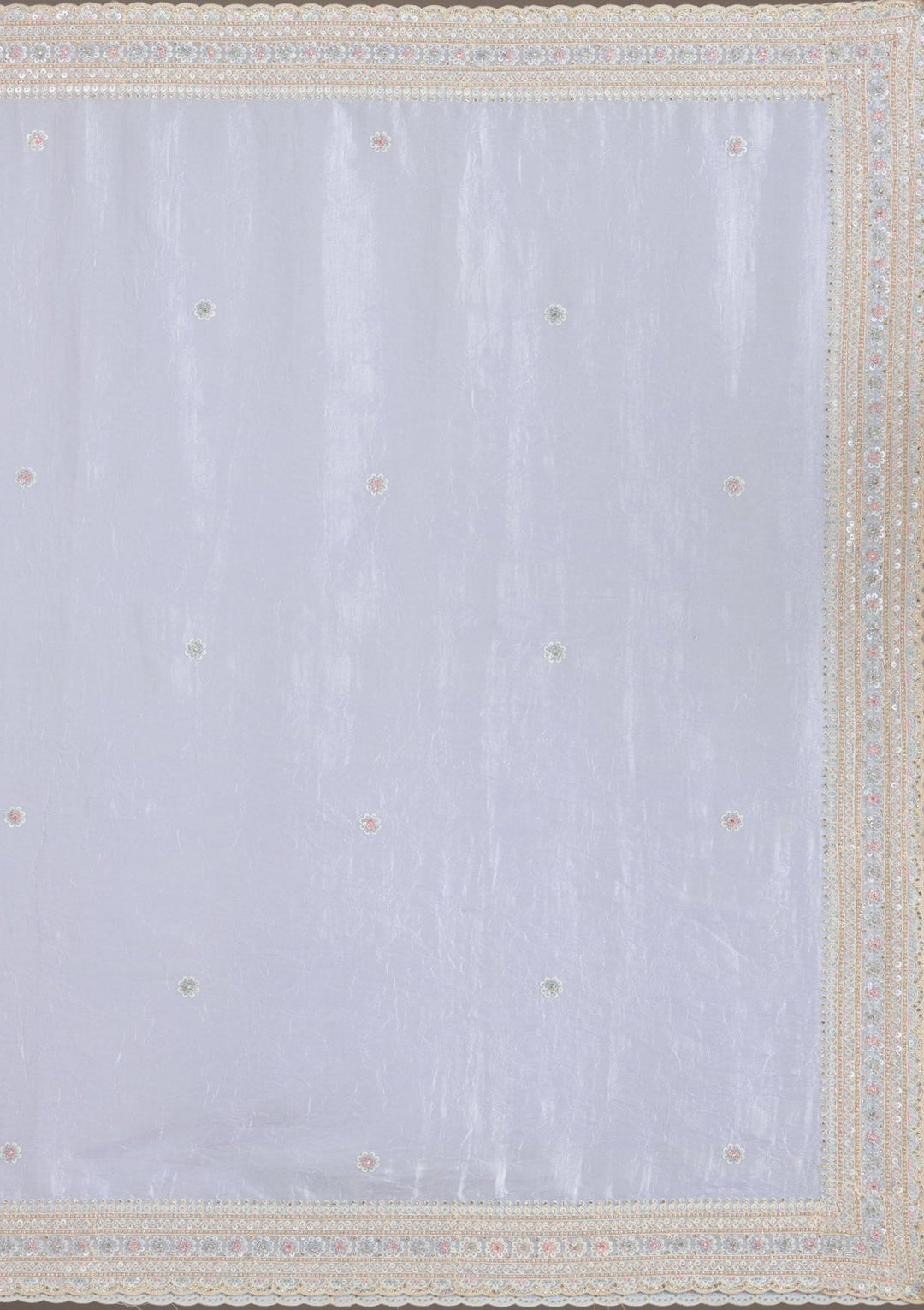 Sky Blue Stonework Tissue Saree-Koskii
