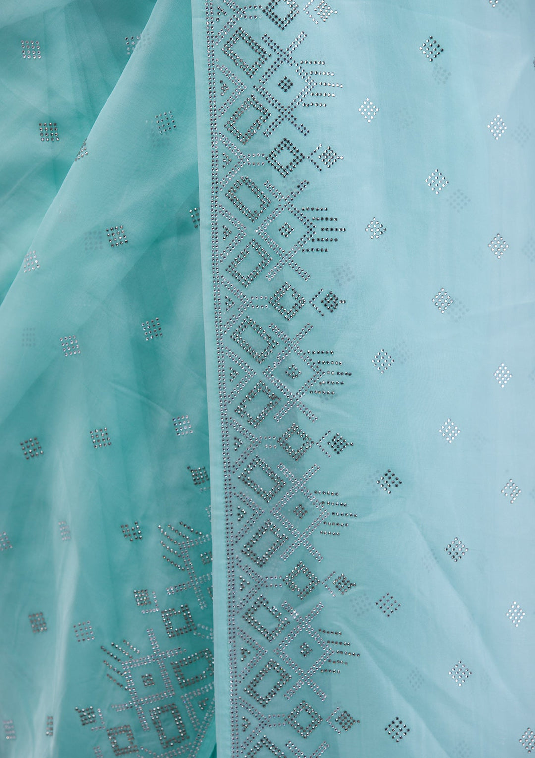 Pink Sequins Shimmer Designer Saree-Koskii
