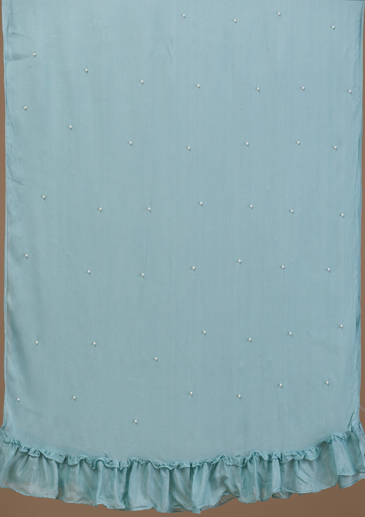 Sky Blue Threadwork Art Silk Readymade Salwar Suit-Koskii