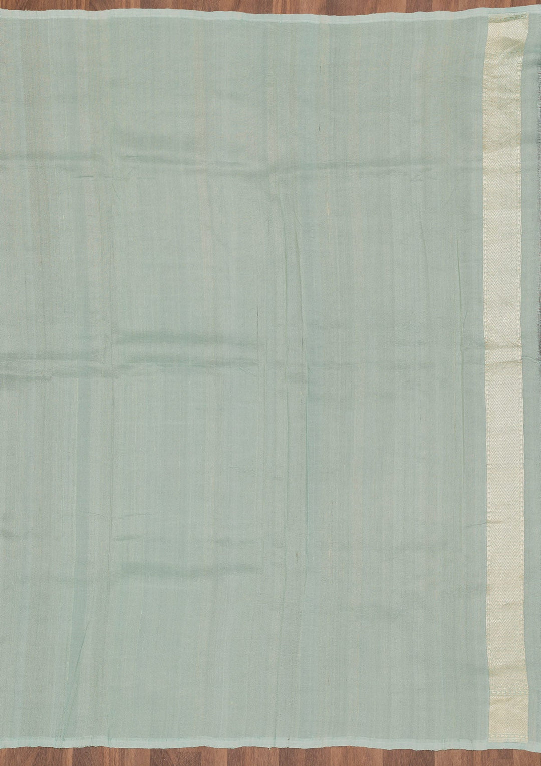 Sky Blue Zariwork Banarasi Saree-Koskii