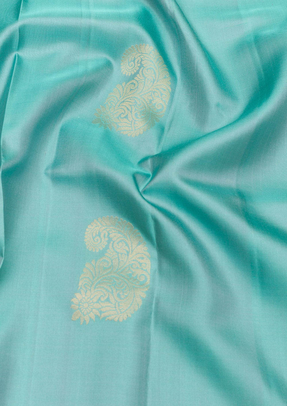 Sky Blue Zariwork Pure Silk Saree-Koskii