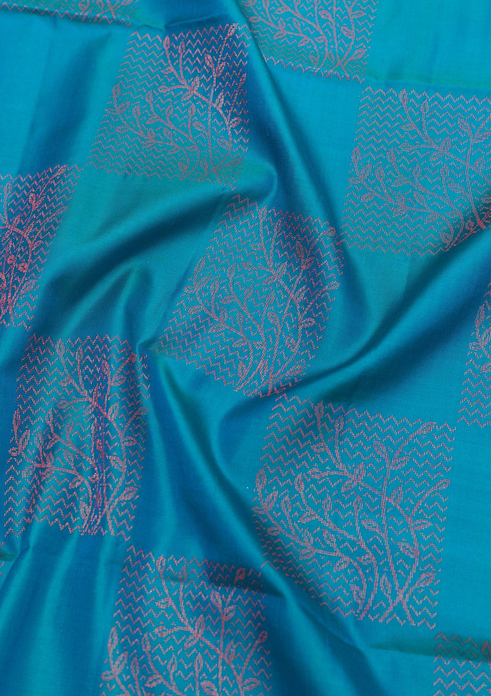 Sky Blue Zariwork Pure Silk Saree-Koskii