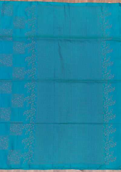 Sky Blue Zariwork Pure Silk Saree-Koskii