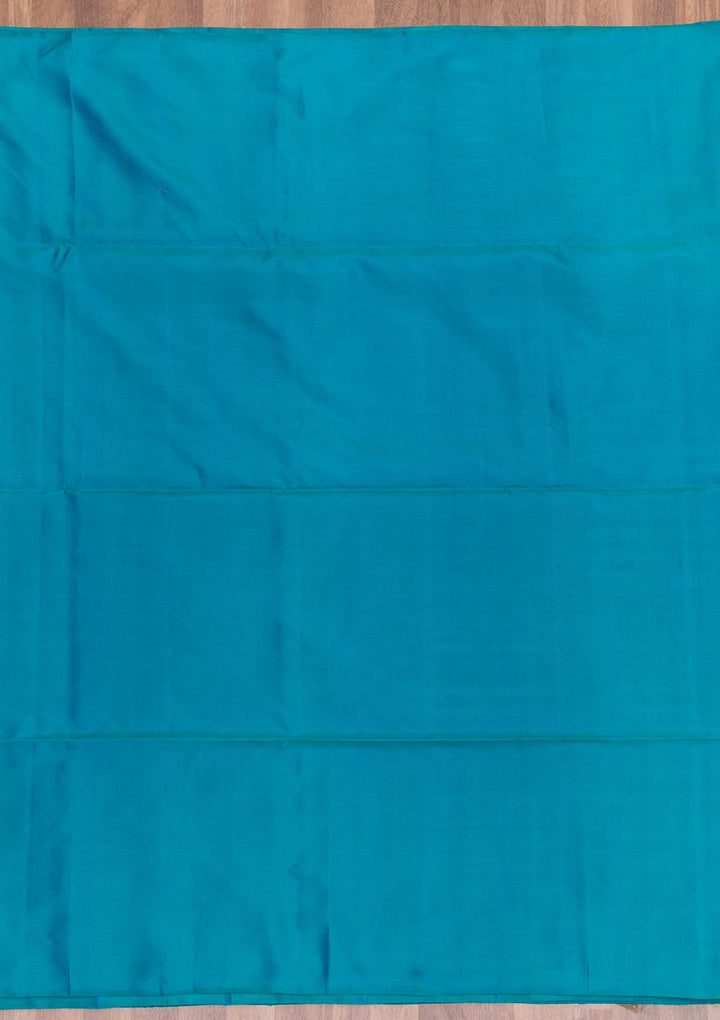 Sky Blue Zariwork Pure Silk Saree-Koskii
