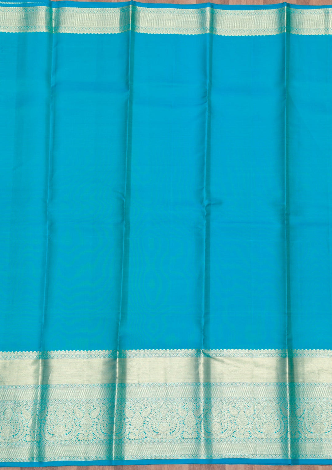 Sky Blue Zariwork Pure Silk Saree-Koskii