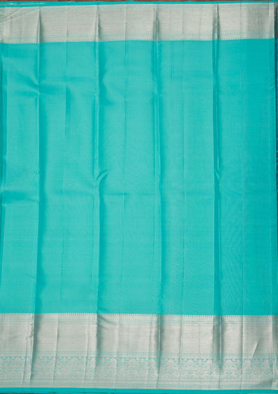 Sky Blue Zariwork Pure Silk Saree-Koskii