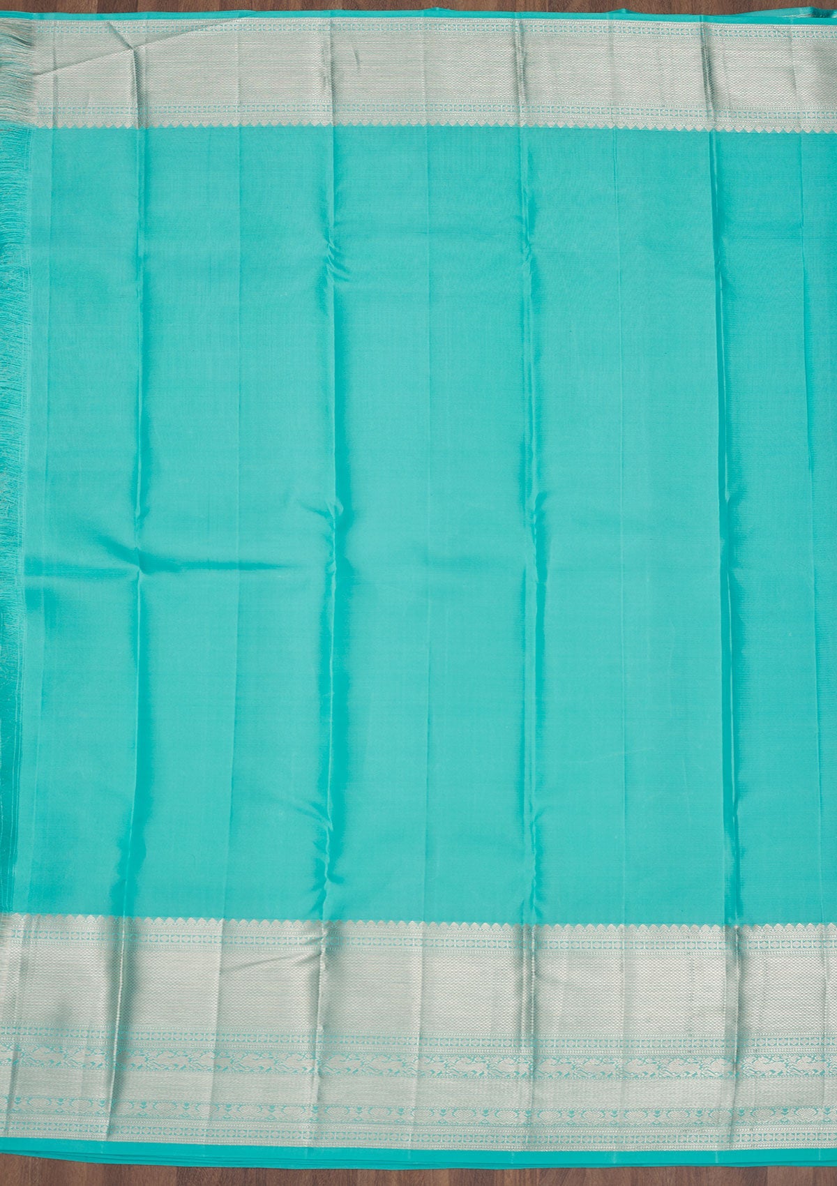 Sky Blue Zariwork Pure Silk Saree-Koskii