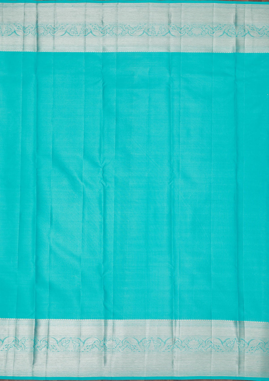 Sky Blue Zariwork Pure Silk Saree-Koskii