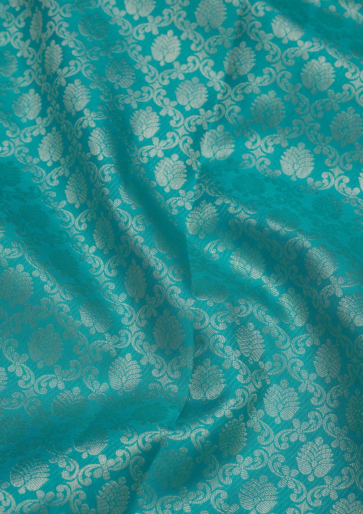 Sky Blue Zariwork Pure Silk Saree-Koskii