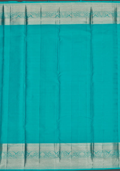 Sky Blue Zariwork Pure Silk Saree-Koskii