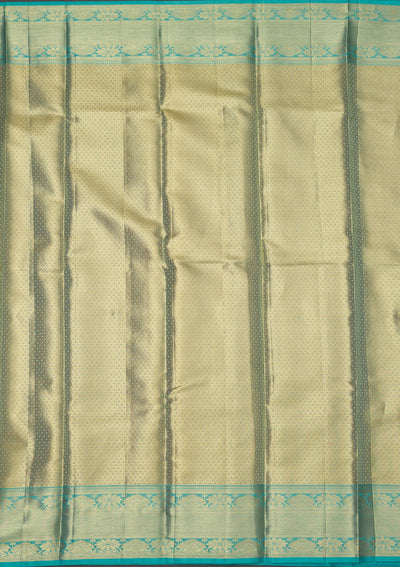 Sky Blue Zariwork Pure Silk Saree-Koskii