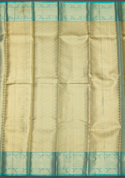 Sky Blue Zariwork Pure Silk Saree-Koskii
