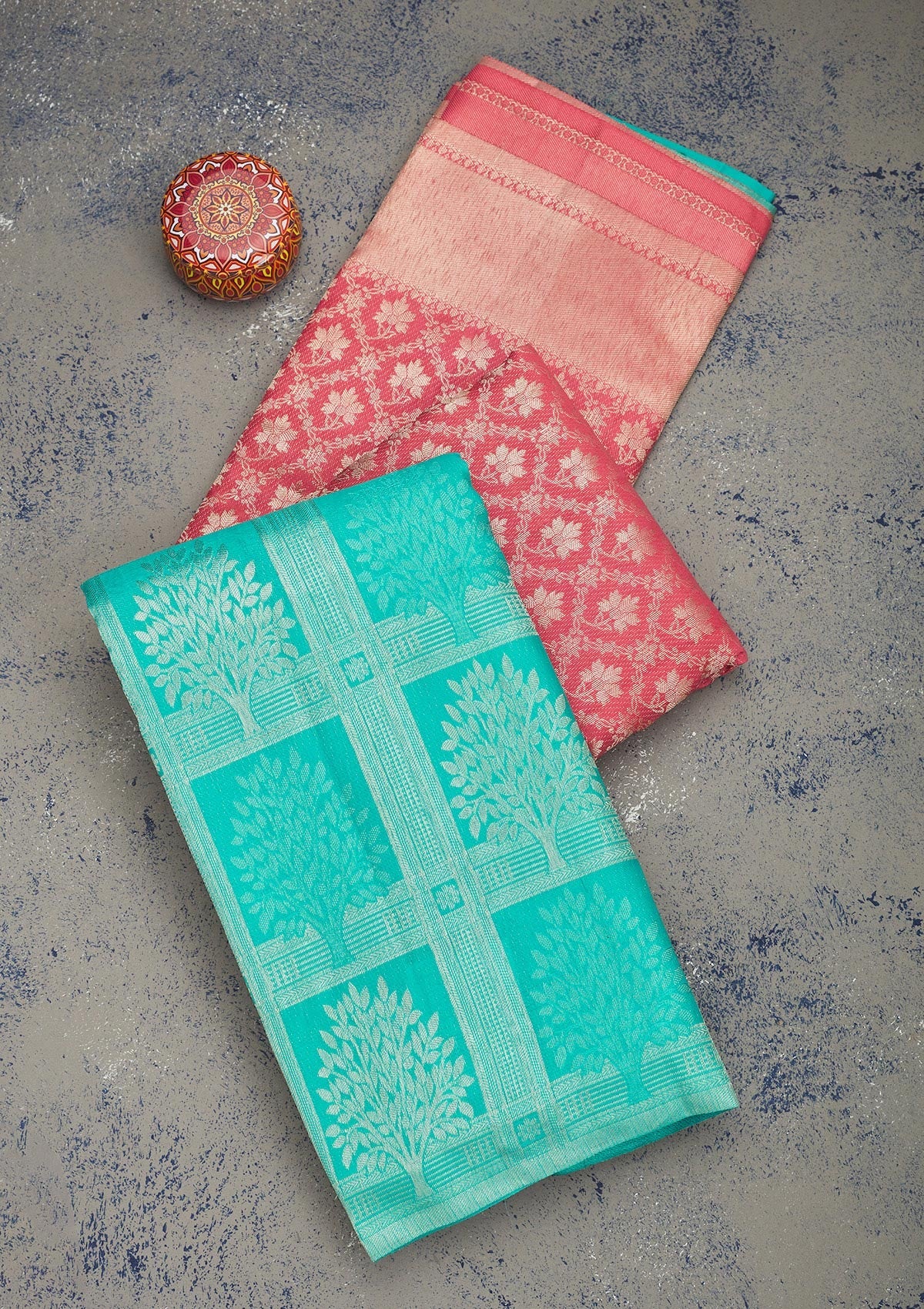 Sky Blue Zariwork Pure Silk Saree-Koskii