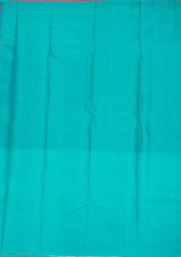 Sky Blue Zariwork Pure Silk Saree-Koskii