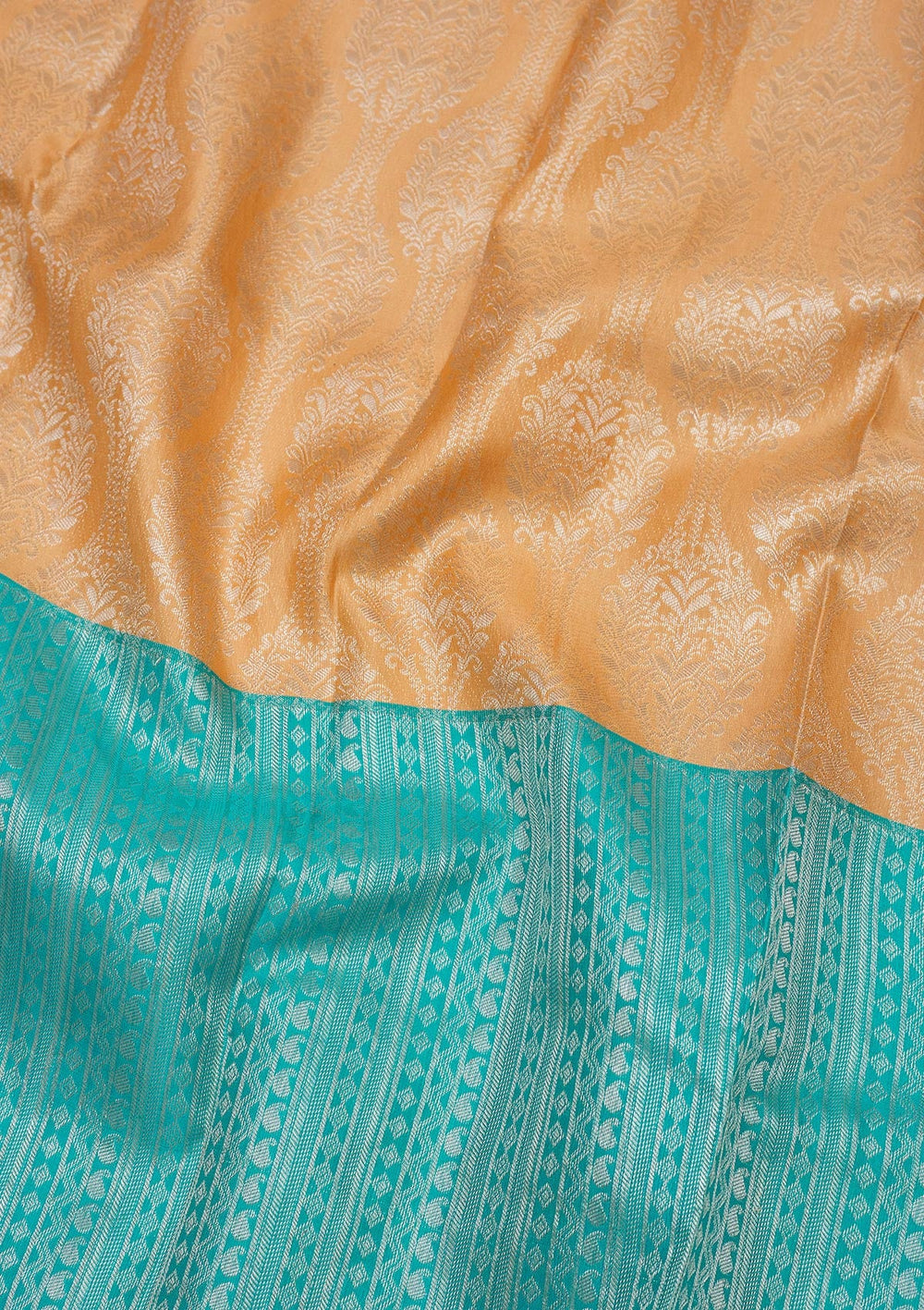 Sky Blue Zariwork Pure Silk Saree-Koskii