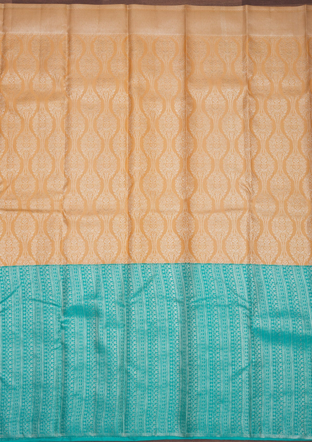 Sky Blue Zariwork Pure Silk Saree-Koskii